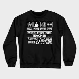 middle school teacher black Crewneck Sweatshirt